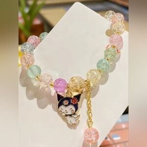 Adorable Kuromi Pastel Bead Bracelet